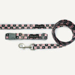 Pink Checkers Dog Collar & Lead Set