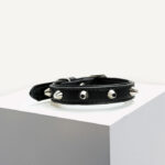 Black Spike Vegan Leather Dog Collar