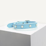 Blue Pearl Vegan Leather Dog Collar