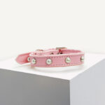 Blush Pearl Vegan Leather Dog Collar