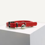 Red Vegan Leather Cat Collar