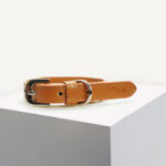 Tan Vegan Leather Dog Collar