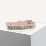 Blush Diamante Vegan Leather Cat Collar