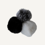 Monochrome Fluff Ball Cat Toy Trio