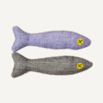 Grey and Purple Soft Fish Toys